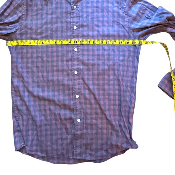 Faherty  The Movement Casual Button Down Shirt Size M Plaid Red Pink Gingham - Picture 9 of 10